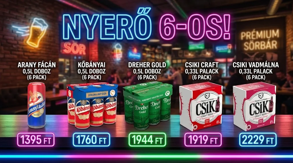 Nyerő 6-os lakossági sörakció