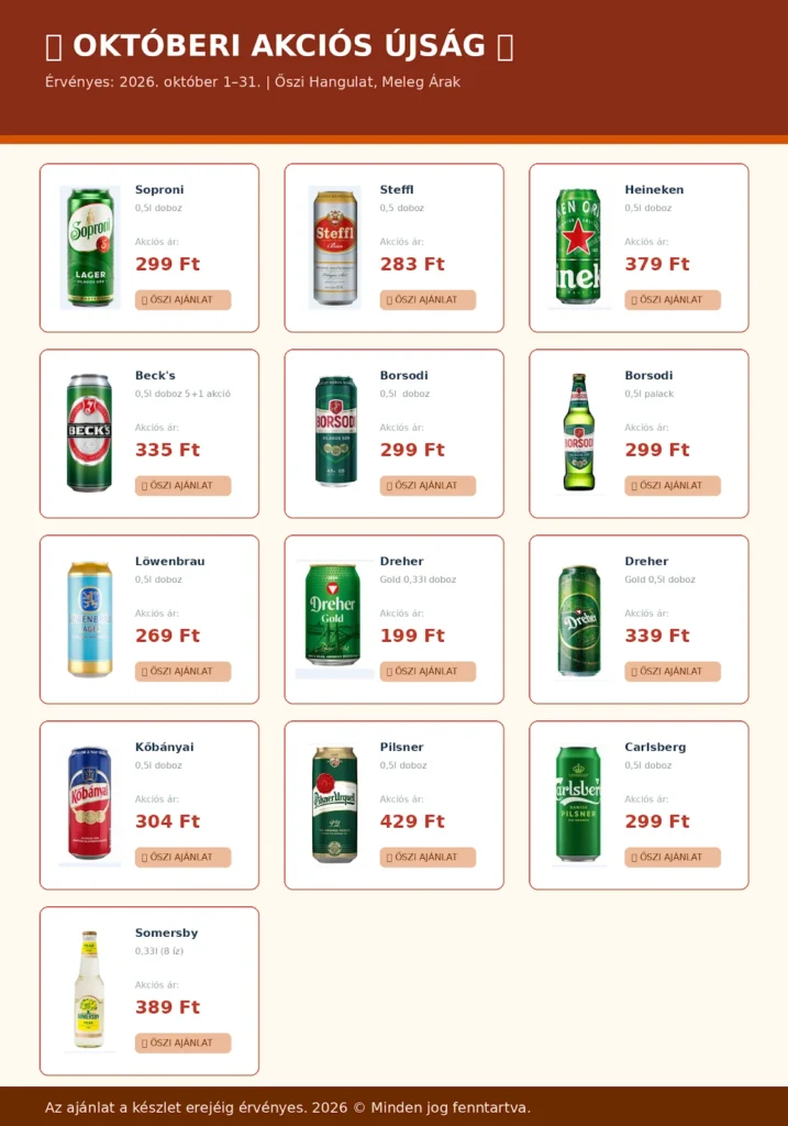 Októberi akciós újság – lakossági ajánlat